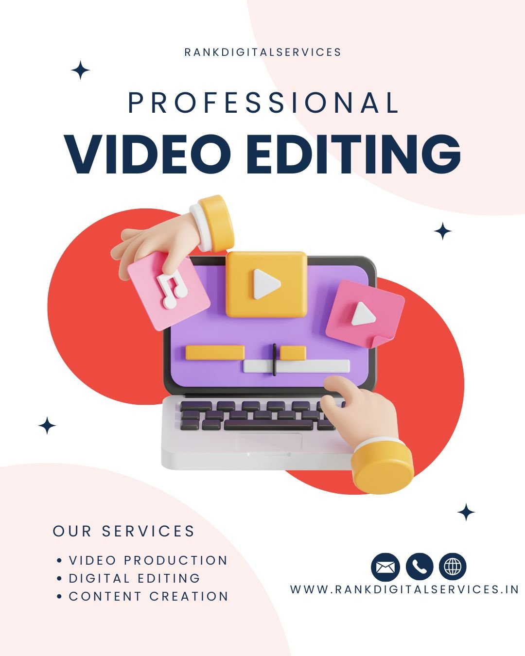 Professional Video Editing Services by Rank Digital Services